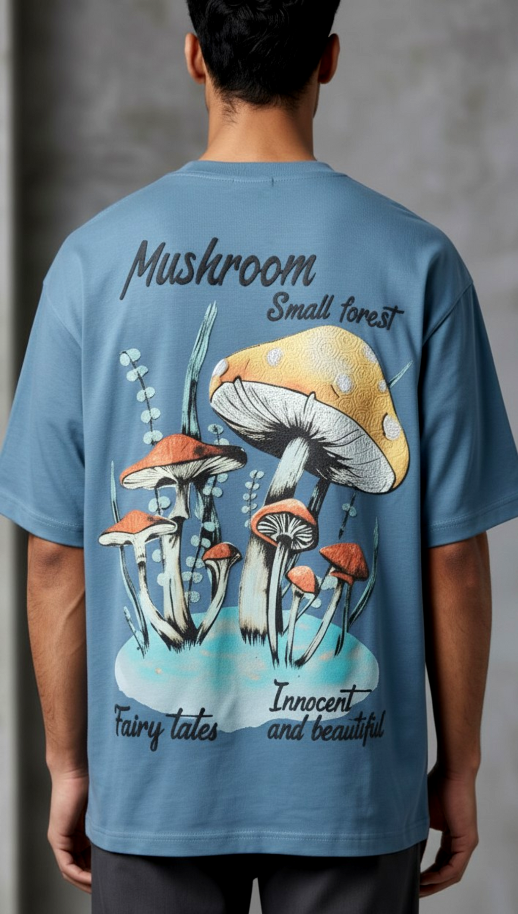Aestra Mushroom Small Forest Oversized T-Shirt