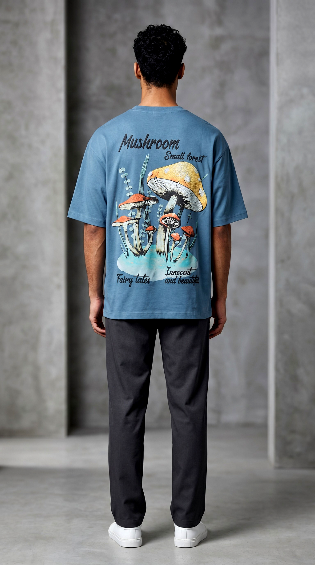 Aestra Mushroom Small Forest Oversized T-Shirt
