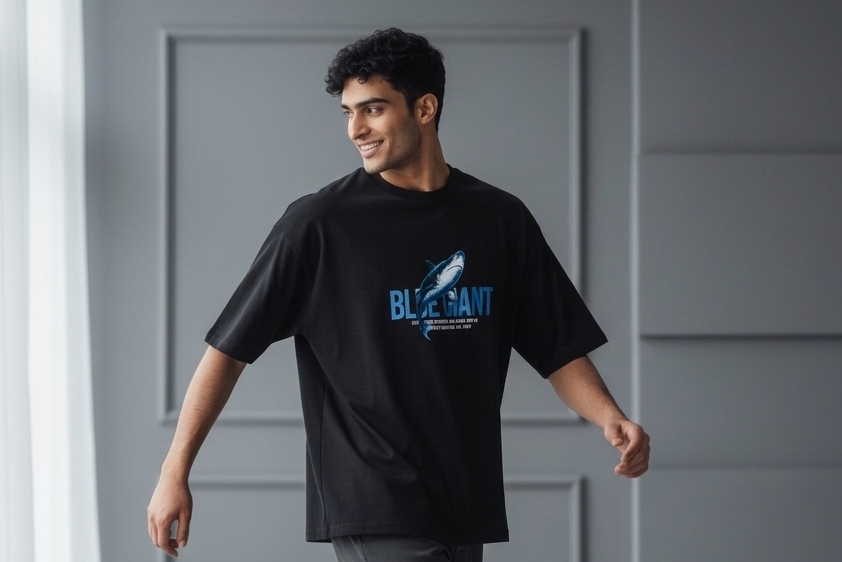Aestra Blue Giant Oversized T-Shirt