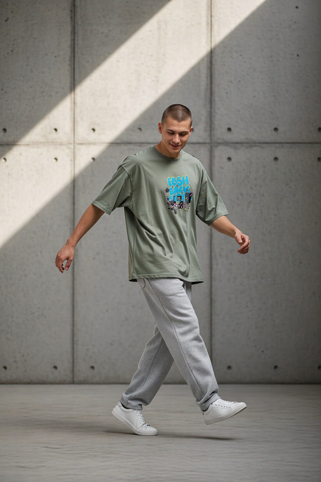 Aestra Fresh Back Music Oversized T-Shirt