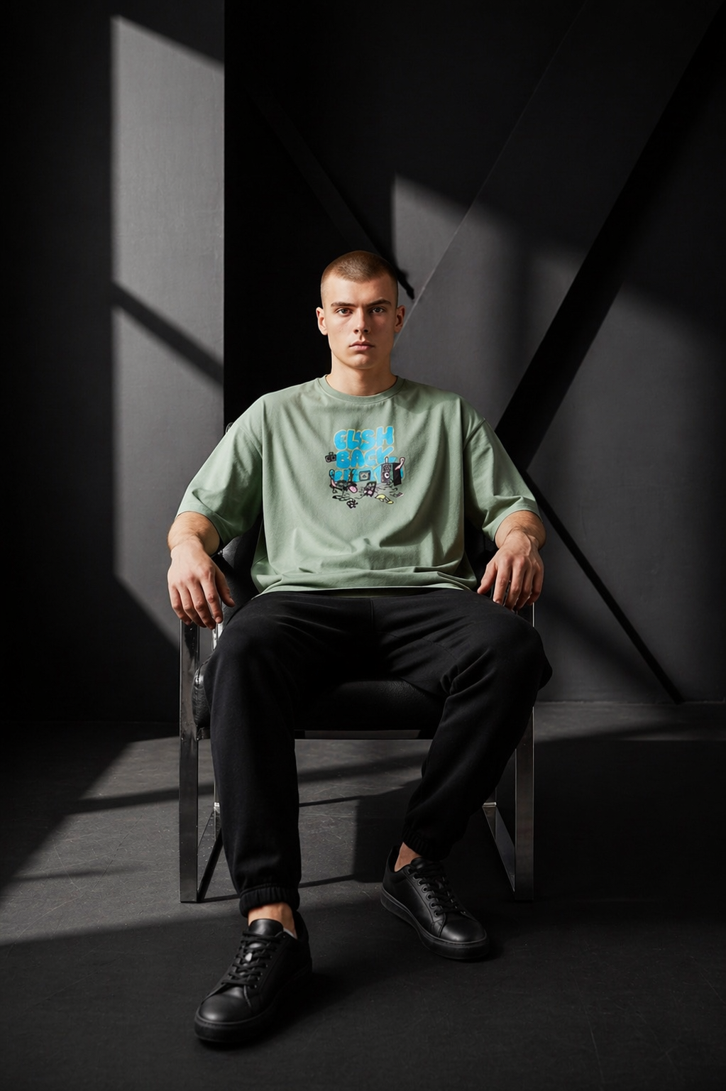 Aestra Fresh Back Music Oversized T-Shirt