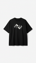 Ink Black Oversized Graphic Tee