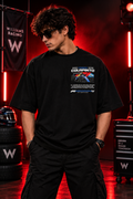 AESTRA Franco Colapinto Racing Oversized T-Shirt | Motorsport Graphic Streetwear | Black Unisex Tee