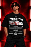 AESTRA Todoroki Racing Oversized T-Shirt | Le Mans Racing Graphic Tee | Black Streetwear